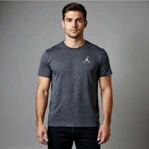 Nike Air Jordan Jumpman Gray T-Shirt Mens Size XL Active Gym Train Casual